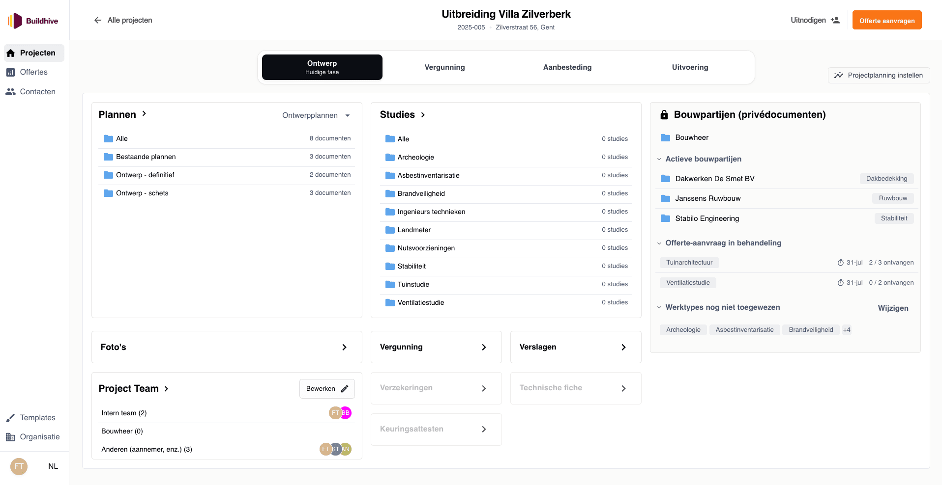 Buildhive Dashboard
